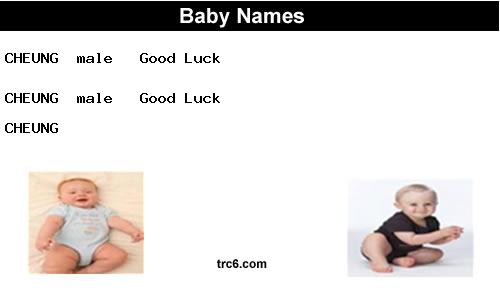 cheung baby names